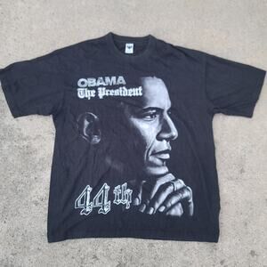 Vtg Y2K Barack Obama The 44th President T-shirt